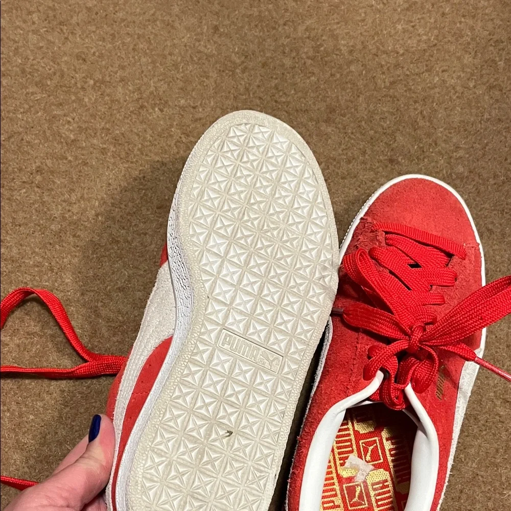 Puma Classic Red and White Sneakers - Picture 5 of 5